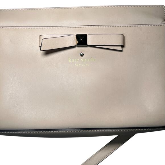 Kate Spade Hancock Park Angelica Bow Leather Crossbody Bag Warm Vellum Pink - Picture 7 of 7